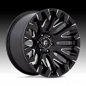 Fuel Quake D828 Gloss Black Milled Custom Truck Wheels